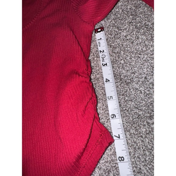 Shein‎ NWT Women's Red Cropped Long Sleeve - Picture 7 of 11